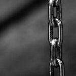 blur chains chrome close up