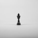 black wooden king chess piece