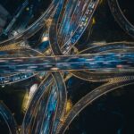 aerial photography of roads