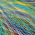 vibrant abstract wave patterns in multicolor